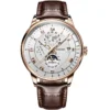 Luxury Man Watch Waterproof Chronograph Moon Phase Pattern Luminous Men's Wristwatch Leather Men Quartz Watches Casual Clock