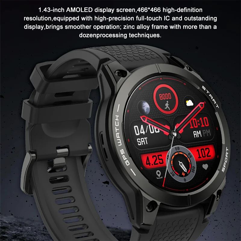 2024 New GPS Outdoor Professional Sports Smart Watch Men Women Heart Rate Bluetooth Calling 100+ Sports Modes Smartwatch - Image 3