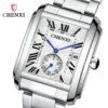 CHENXI 8216 Square Men Quartz Watches Fashion Business Simple Silvery Stainless Steel Strap Analog Display Wrist Watches - Image 2