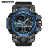 SANDA 3133 Men Electronic Watch Trendy Fashion Waterproof Date Display Digital Analog Watch Wrist Watch for Teenager Student - Image 4