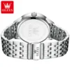 OLEVS Brand Original Simplicity Men's Watches Waterproof Stainless Steel Quartz Watch Luminous Date Roman Scale Male Wristwatch - Image 2