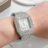 UTHAI L77 Watch For Men Fashion Luxury Gold Square Diamond Full Sky Star Male's Clock Watches Steel Band Quartz Wristwatch - Image 4