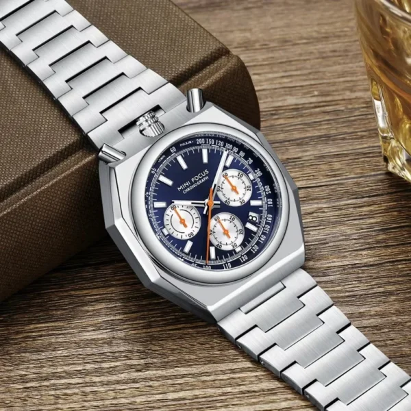 MINI FOCUS 0601 Classic Retro Men's Quartz Watches Calendar Luminous Clock Waterproof Chronograph Elegant Business Men Watches - Image 2