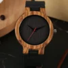 Vintage Wooden Black/Coffee/Green Dial Natural Bamboo Wood Watch for Men Leather Wooden Clock Male Hour Top Gift Reloj de madera - Image 6