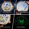 OLEVS Moon Phase Mechanical Watch Men with Dual Time Zone Display Waterproof Automatic Skeleton Mens Watches Top Brand Luxury - Image 4