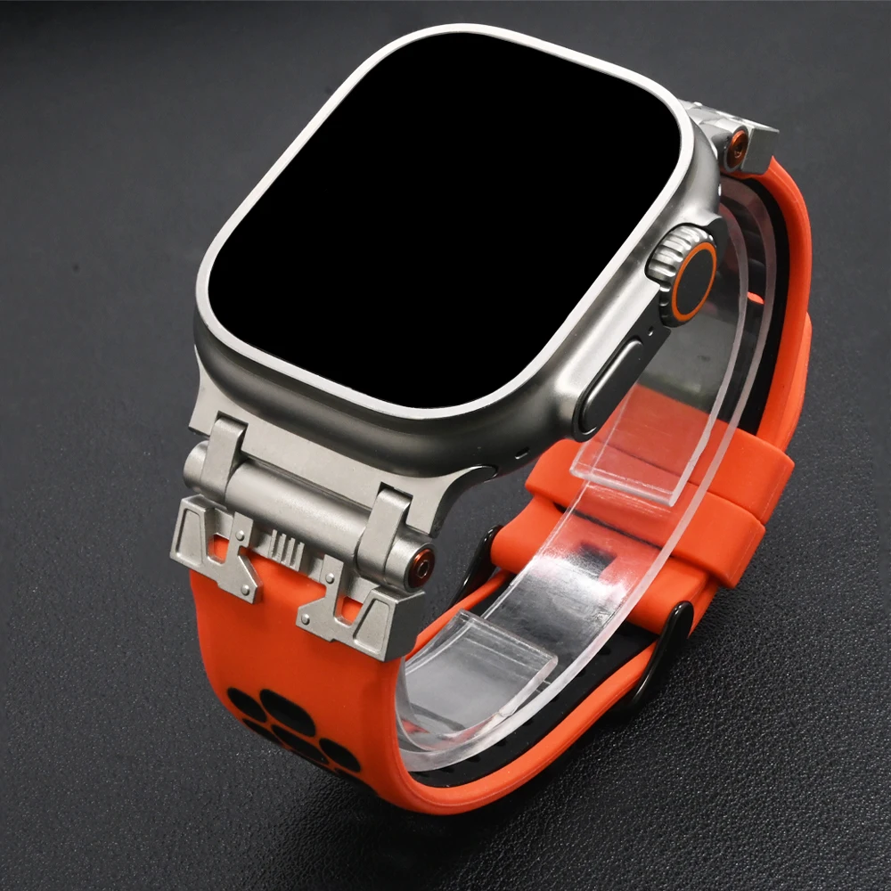 Men Rubber Sports Band for Apple Watch 10 46mm Ultra 1 2 49mm Breathable Loop Strap for Iwatch Series 9 8 7 6 5 4 Se 45mm 44mm - Image 2