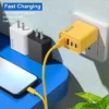 120W fast charger type-C Quick Charge 3.0 USB charger adapter for Samsung iPhone Xiaomi 2PD 4 ports fast charging EU/US plug - Image 2