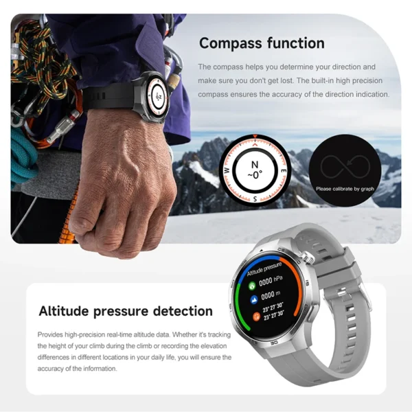 New For HUAWEI Watch GT 5 Pro Sports Smart Watches Mens GPS Track Compass Altimeter Waterproof Bluetooth Call NFC Smart Bracelet - Image 3