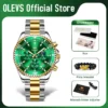 OLEVS Men's Watches Top Brand Luxury Watch for Men Original Waterproof Stainless Steel Chronograph Moon Phase Date Rota Dial - Image 3