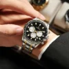 PENGAGAR Men's Watches Classic Multifunctional Chronograph Original Quartz Wristwatch Sports Stainless Steel Waterproof reloj - Image 5