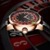 PINDU Design Roulette Watch Button Turn NH35A Men's Mechanical Watch Luminous Hands Leather Metal Buckle Strap Men Wristwatches - Image 2