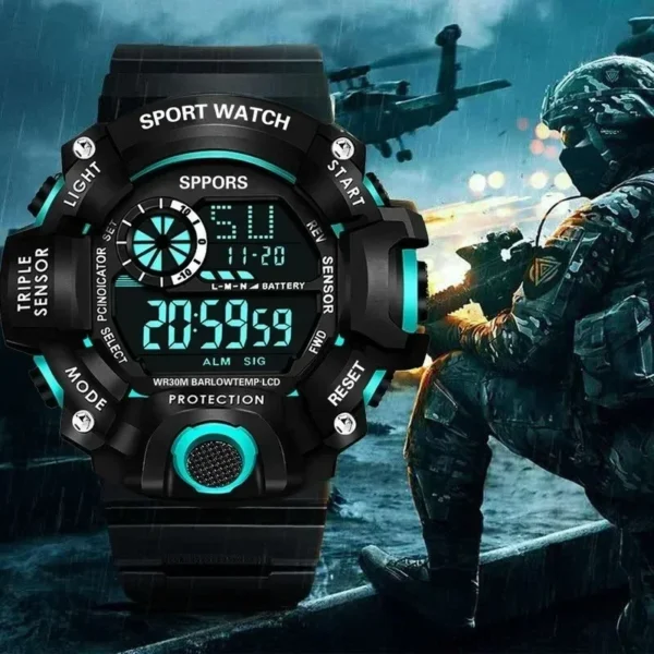 Men LED Digital Watches Luminous Fashion Sport Waterproof Watches For Man Date Army Military Clock Relogio Masculino - Image 2