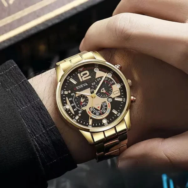 Luxury Men Watch Fashion Luminous Clock Steel Watch Calendar Quartz Wristwatch Business Watch Relogio Masculino Часы Мужские - Image 3