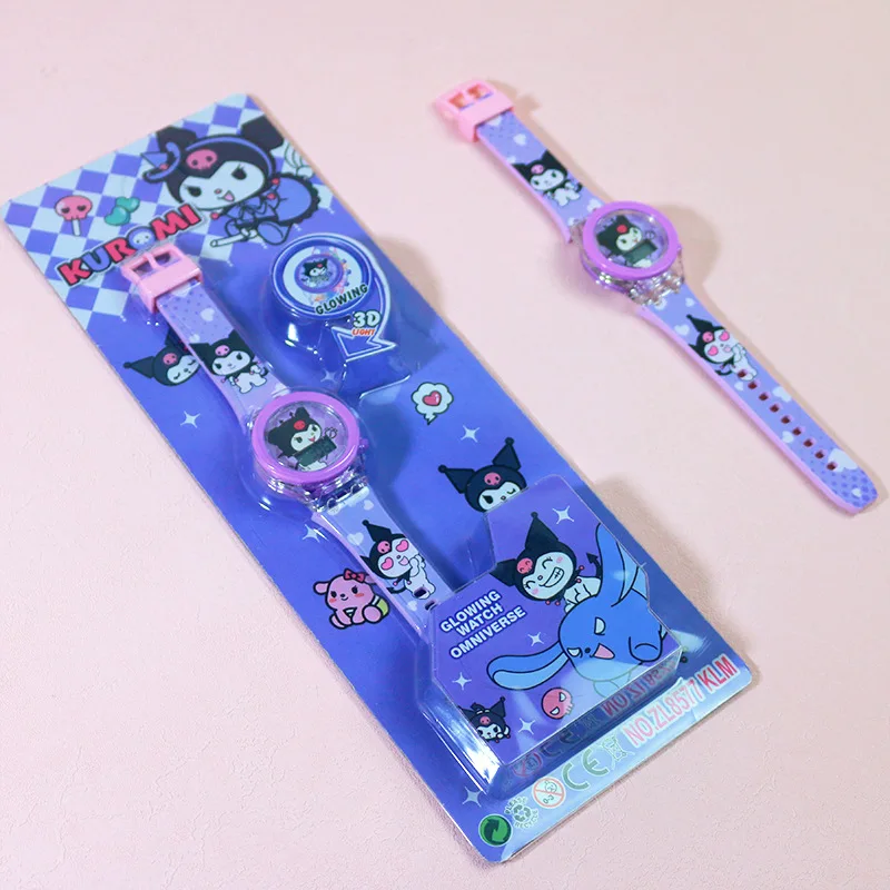 Hello Kitty Watches Girls Luminous Sanrio Kuromi Children Watch kids Gift Clock Wrist Relogio Feminino reloj nina - Image 2
