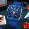 LIGE Outdoor Square Casual Sport Quartz Man Watch Top Brand Luxury Watches Fashion 50M Waterproof Auto Date Silicone Chronograph - Image 4