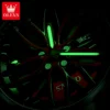 OLEVS Watch for Men 360° Rotary Dial Sport Car Rim Wheel Hub Waterproof Luminous Fashion Stainless Steel Men's Quartz Wristwatch - Image 5