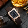 New Luxury Fashion Square Men's Watches Brand for Men Quartz Wristwatch Classic Business Simple Leather Band Relogio Feminino - Image 3