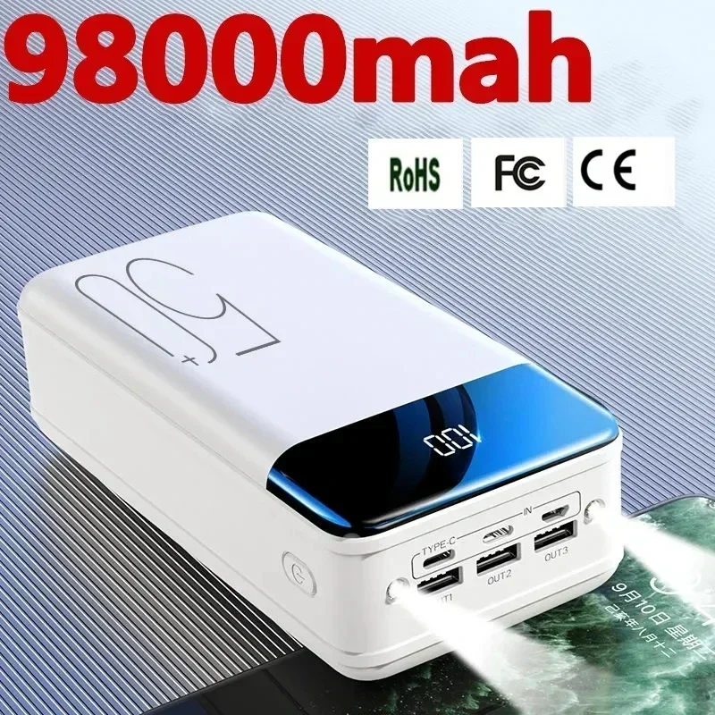 Free Shipping Original Universal 5V 2.1a Fast Charging 100000 MAh Large Capacity Fast Charging Mobile Power Suppl sinsay for IPhone sinsa - Image 5