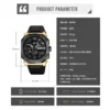 SKMEI 3 Time LED Light Digital Sport Mens Watch Multifunctional Countdown Wristwatches 5Bar Waterproof Date Alarm reloj hombre - Image 6