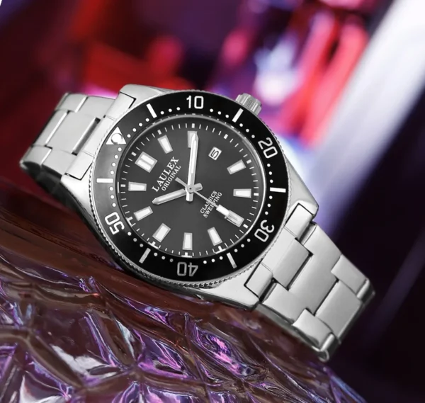 New LAULEX Luxury Men's Fully Automatic Scanning Imported Movement Watch Sapphire Crystal Date Shouus Waterproof Quartz Watch - Image 2