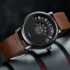 YAZOLE Fashion Men Watch Simple Casual Quartz Wristwatches PU Strap Turntable Design Male Clock Student Watches Waterproof - Image 4