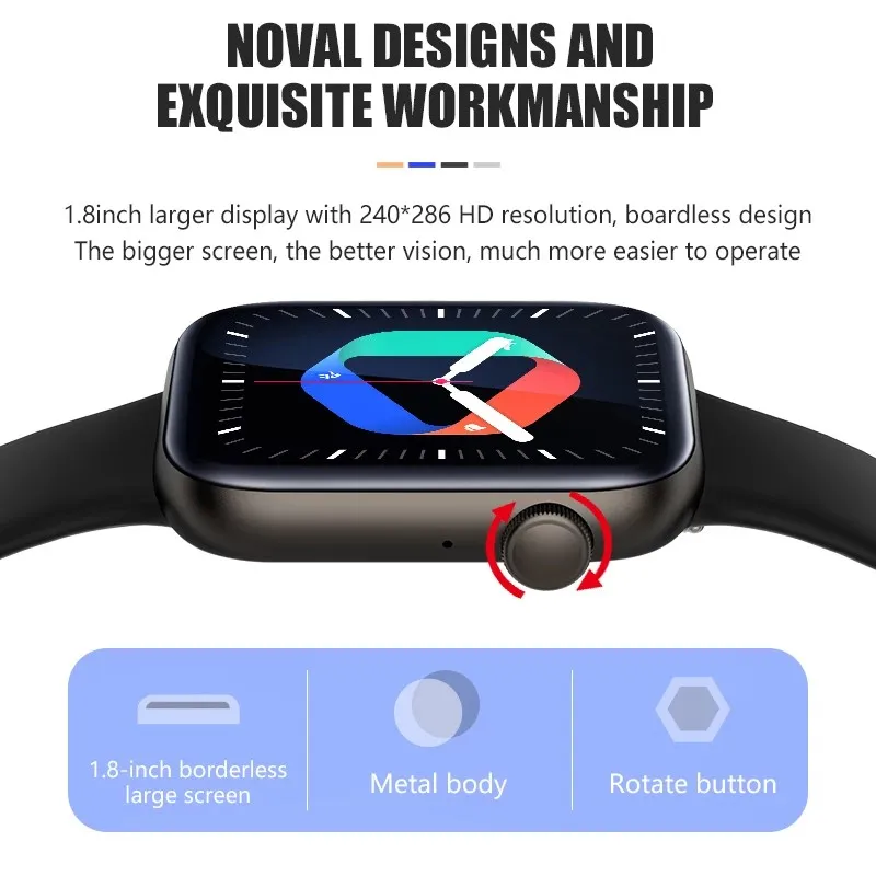 DT7 Max Smartwatch 2022 Bluetooth Call NFC Smart Watch 1.9" Wireless Charger GPS Track Sport Fitness Series 7 PK Iwo W27 PRO W57 - Image 6
