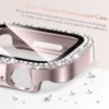 Diamond Case+Glass for Apple Watch Series 10 46mm 42mm Double Glitter Diamond Bumper Screen Protector for iWatch 10 Accessories - Image 2