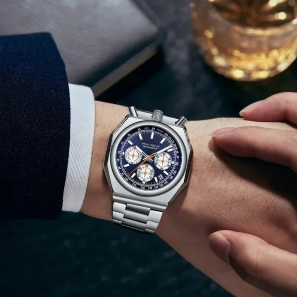 MINI FOCUS 0601 Classic Retro Men's Quartz Watches Calendar Luminous Clock Waterproof Chronograph Elegant Business Men Watches - Image 4