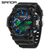 SANDA Men's Sports Watch for Men Women Quartz Digital Dual Display Watches Shock Water Resistant Camping Wristwatch 5M6225 - Image 4