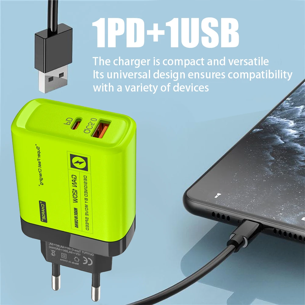 2 Ports USB C PD Charger Quick Charge 3.0 Type C USB Phone Chargers Fast Charging Adapter For iPhone 15 14 Samsung Xiaomi Huawei - Image 3