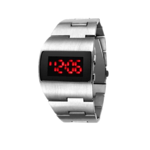 Digital Mens Watches Black Stainless Steel Bracelet Men Electronic Wrist Watches Jewelry Gift - Image 2