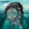 SANDA Brand Men Watch Military 50M Waterresistant Sport Electron Watch Stopwatch LED Digital wrist Stopwatches relogio masculino - Image 4