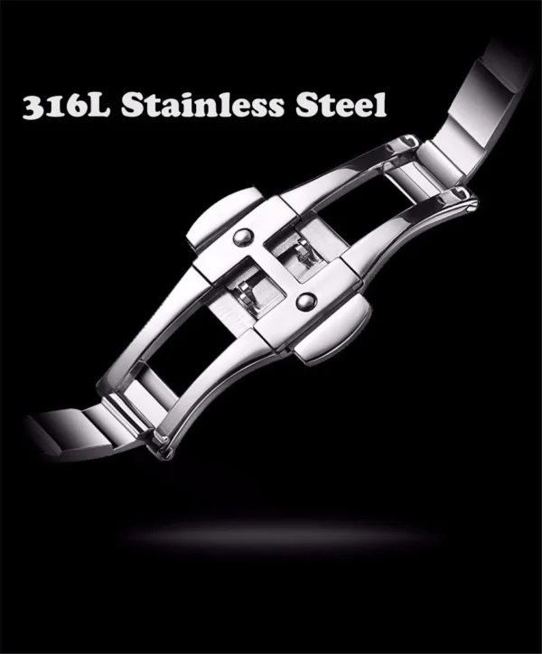 GUANQIN Brand Quartz Stainless steel Men's watches Hardlex mirror Waterproof Luminous Watch For Men Sport Luxury Chronograph - Image 2