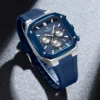 NAVIFORCE Business Men's Soft Silicone Strap Wristwatches Water Resistant Quartz Chronograph Man Watches with Square Dial NF8037 - Image 5