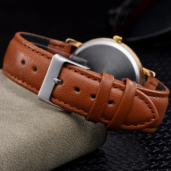 Erkek Kol Saati Fashion Arabic Numerals Dial Wrist Watch Montre Relojes Hombre British Leather Band Casual Sport Mens Clock - Image 3